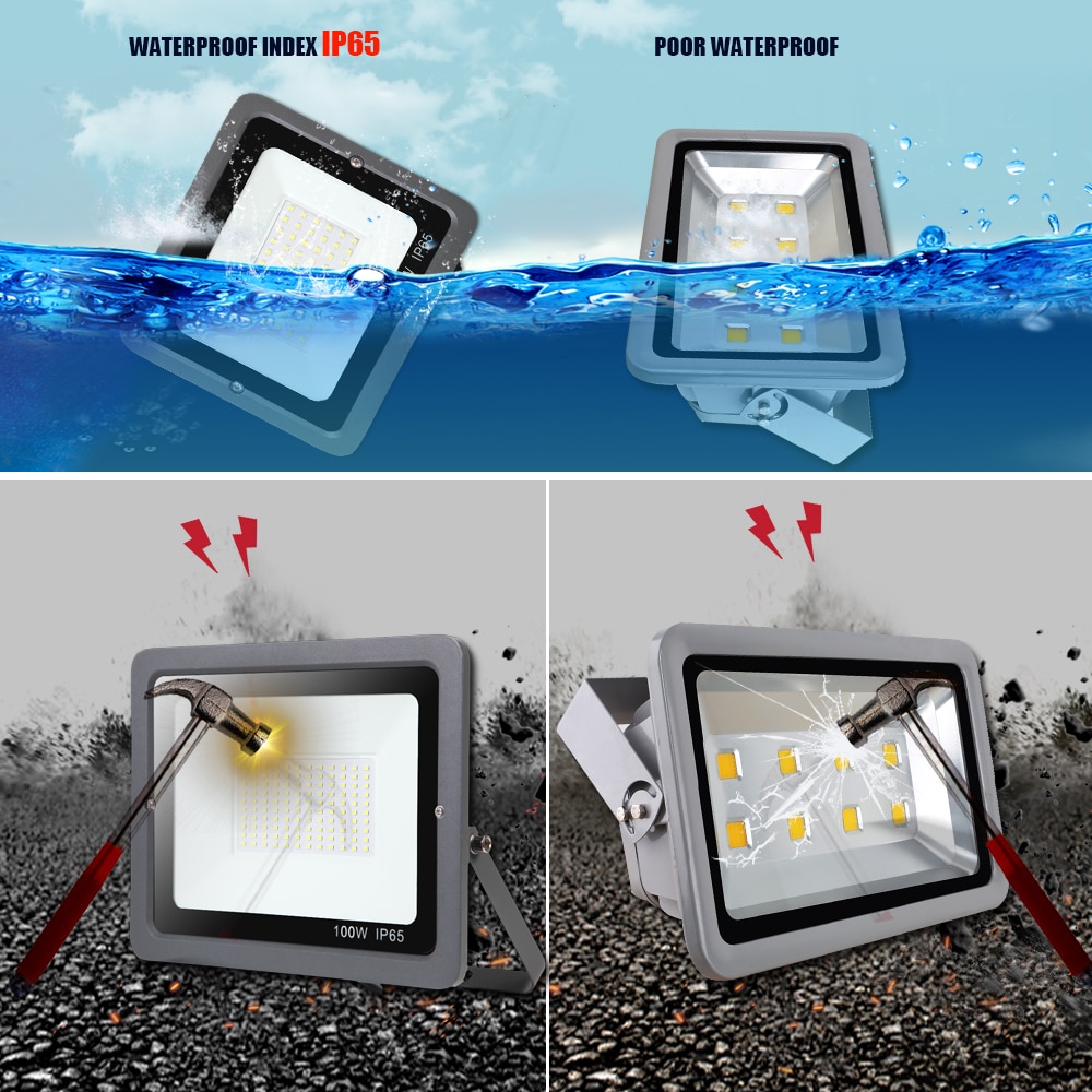 Spotlight 10W 20W 30W 50W 100W 150W 200W 300W 500W Led Floodlight Outdoor IP65 Led Spotlight LED Flood Light Garden Lamp Light