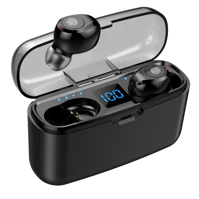 Bluetooth Kopfhörer F9 TWS 5,0 Drahtlose Touch Control Stereo Drahtlose Ohrhörer Headset Mit Power Bank Headset für IPhone Android