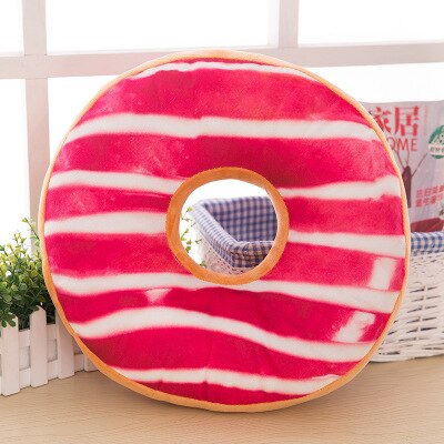 Funny Chocolate Donuts Sofa Seat Cushion Christmas Donuts Pillowcase Xmas Kid Toy Car Mats 40cm No Filling
