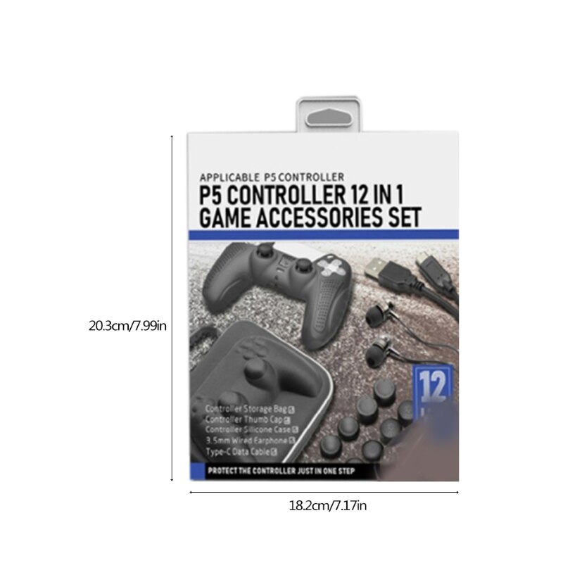 Set mit  -ps5 gamepad-empfängern  ps5 -schutzhüllen, ladekabeln und kopfhörern ( 8- bit plus high cap 1 12 in