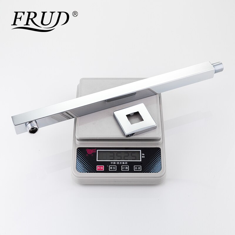 Frud Wall Mount Copper Shower Arm Bathroom Concealed Install Shower Holder Square Simple Shower Wall Hanging Head Bar Y81019