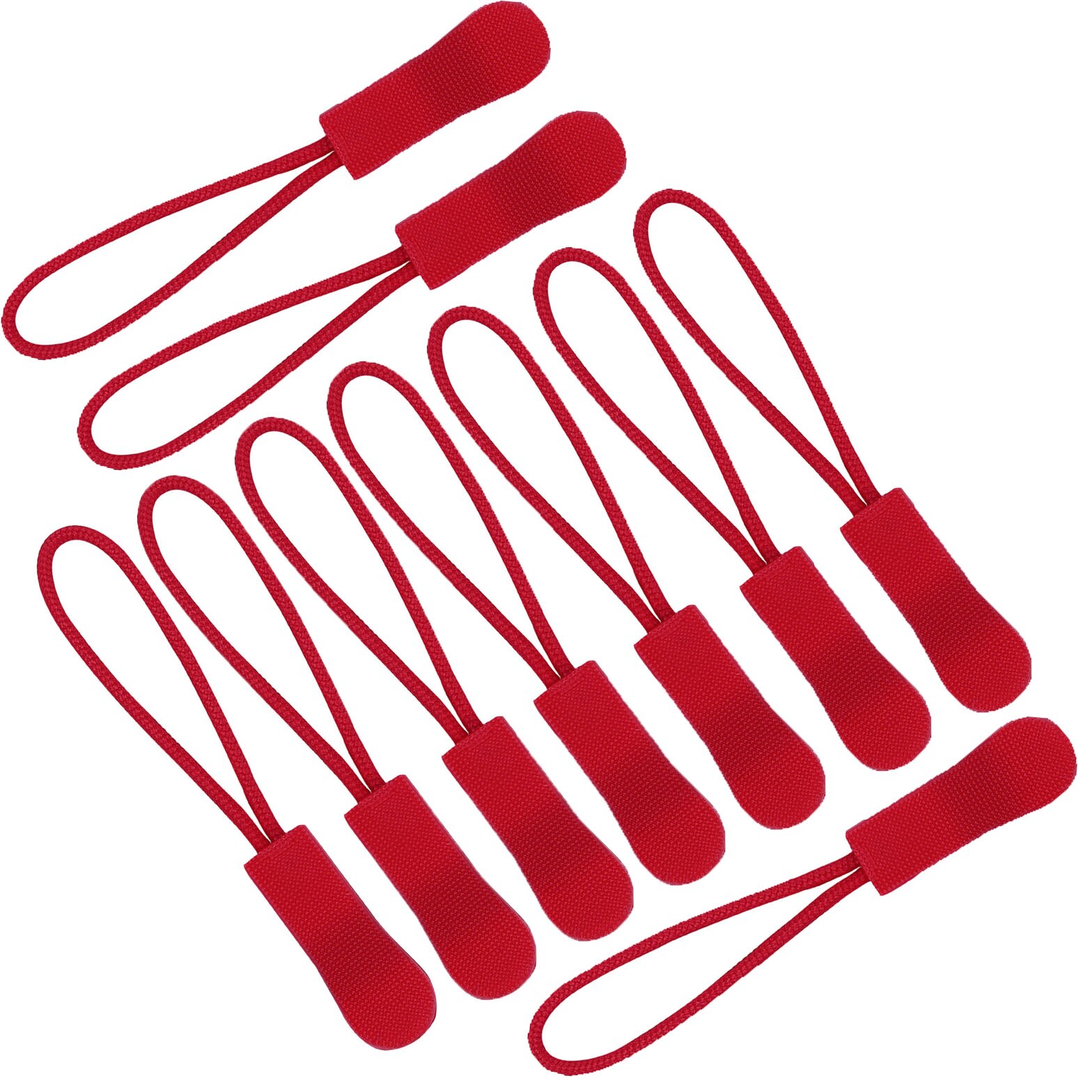 10x Rits Puller End Zip Cord Tab Vervanging Clip Fixer Gebroken Gesp Reistas Outdoor Rugzak Trekkers: Rood