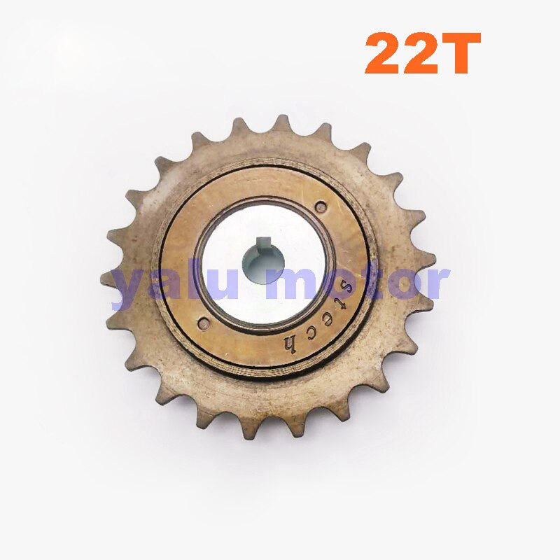 16T 18T 20T 22T Ebike Ruota Libera con Adattatore di base per unire Motore 1/2 "X" 1/8 "Catena di Misura #410 Catena Della Bicicletta per Guida a Sinistra Del Motore: 22T con adattatore