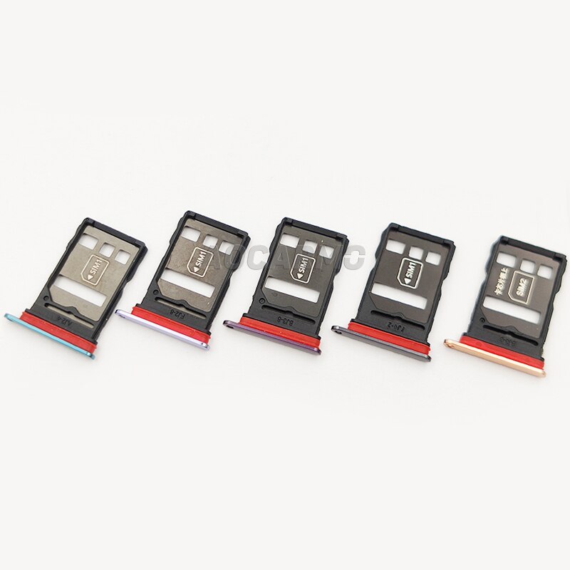 Aocarmo SD MicroSD Holder Nano Sim Card Tray Slot For Huawei Mate 30 Replacement Part