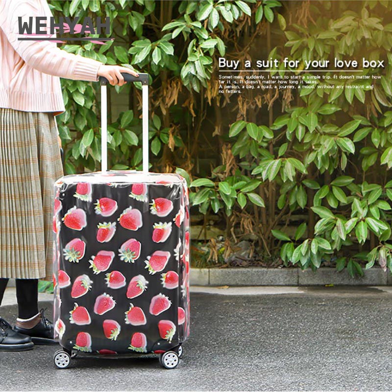 Wehyah Transparent PVC Waterproof Luggage Cover Suitcase Covers Travel Accessorie Dust Proof Cover 20-28'' Protective Case ZY136