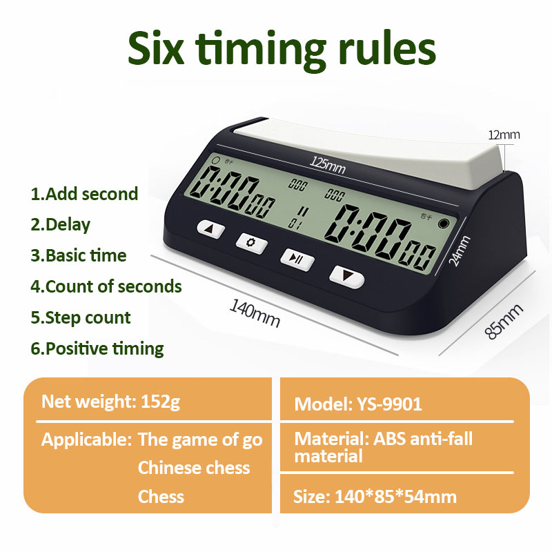 YS-902/YS-9901 Professionele Schaakklok Tel Omhoog Multifunctionele Digitale Schaaktimer Bordspel Stopwatch