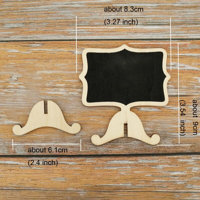5pcs Mini Wooden Blackboard Stand Chalkboard Label Message Writing Notice Board Table Number Boards Office School Supplies