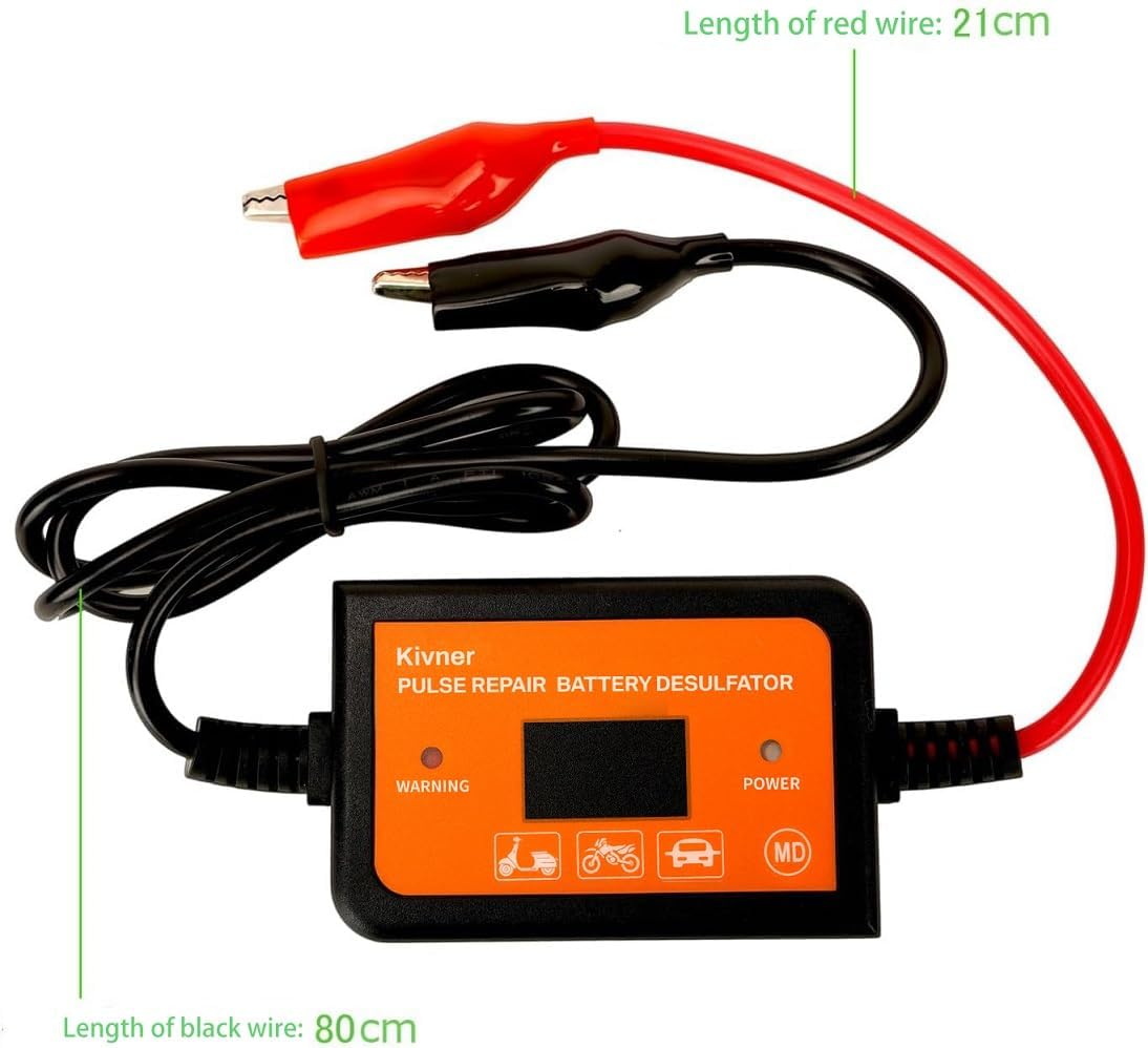 400AH Lead-Acid Battery Desulfator Battery Maintainer Auto-Setting for 12V-48V Auto Pulse Battery Revive Battery Regenerator