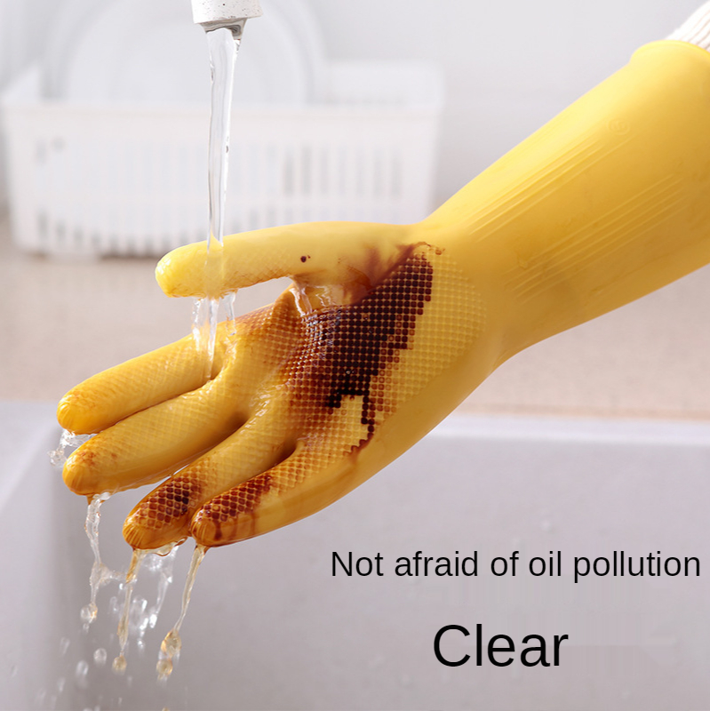 Guantes de látex para lavar platos, manoplas industriales a prueba de trabajo, para el hogar, cocina, limpieza del hogar, goma