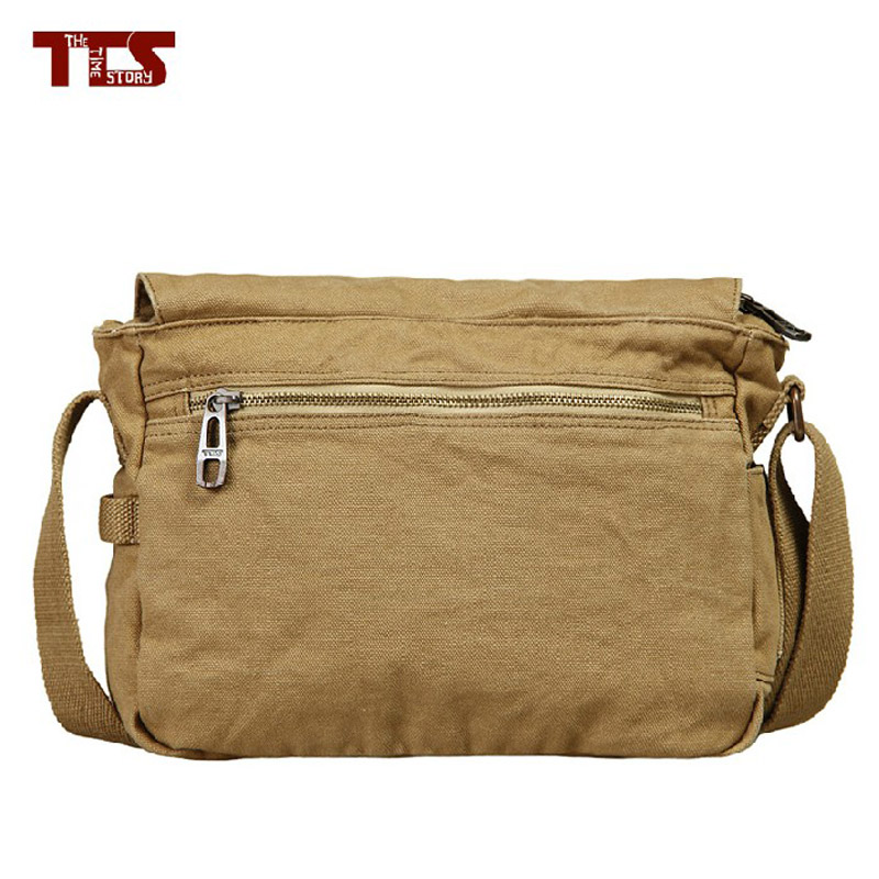 Casual Canvas Mannen Messenger Bags The Time Story Grote Schooltas Schoudertassen Heren 15.6 Inch Laptop Aktetas Reizen School Slingbag