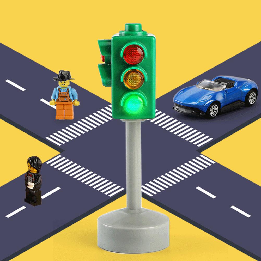 Mini Verkeersborden Road Licht Blok Met Geluid Led Kinderen Veiligheid Onderwijs Speelgoed Kinderen Educatief Speelgoed