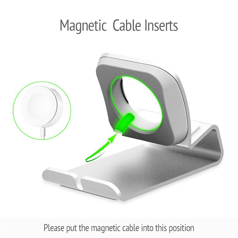 Station de charge en aluminium pour apple watch, support de charge pour apple watch série 6/5/4/3/2/SE, iwatch 44 42 40 38mm