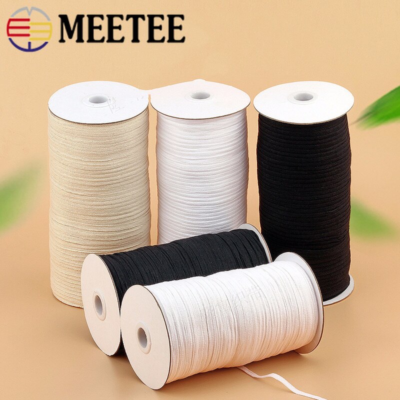 Meetee 220/280Meter 5Mm/7Mm 100% Geweven Katoen Voor Kleding Gaas Tas Riem Tape Lint diy Kleding Naaien Accessoires RD046