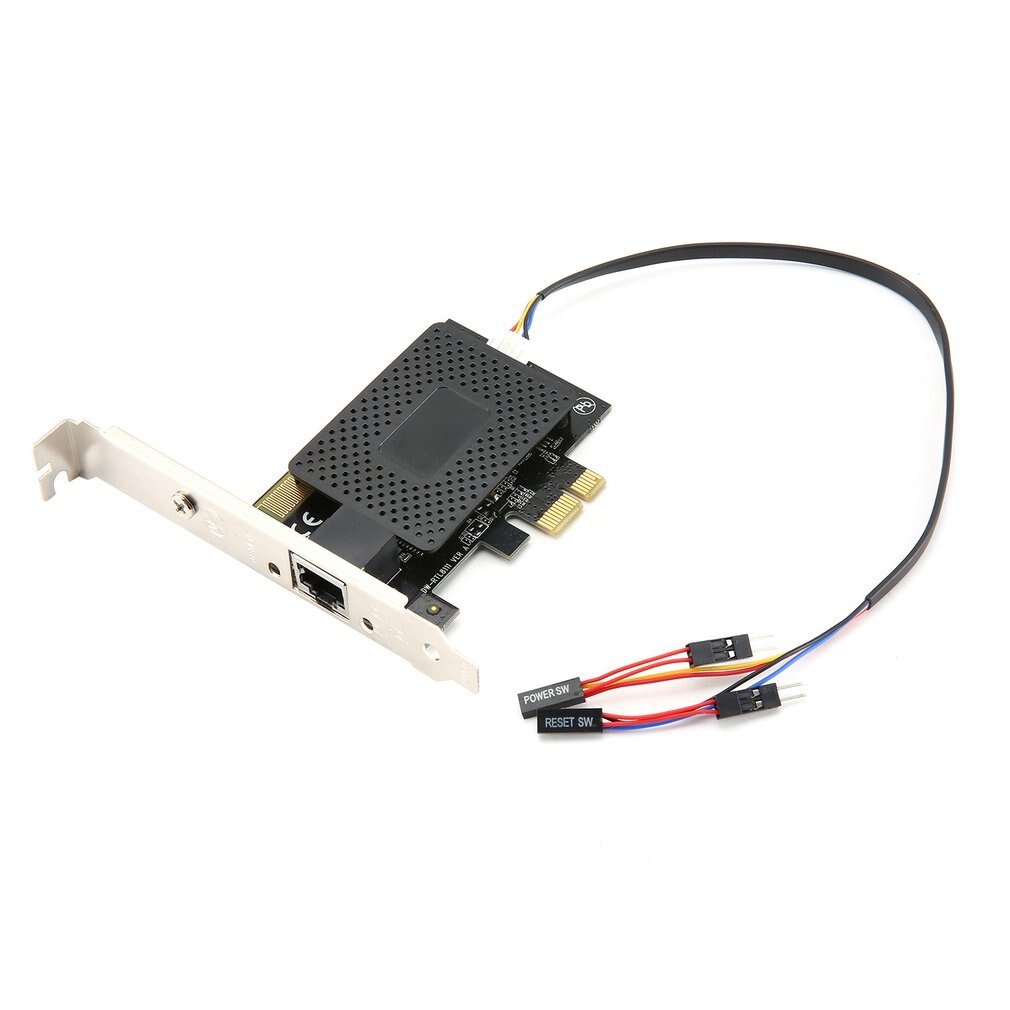 2 In 1 Multi-functionele Computer Desktop Switch Pcie Gigabit Netwerkkaart met Mini Afstandsbediening Computer Schakelaar Leverancier