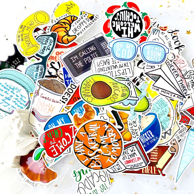 67pcs VSCO Girl Cartoon Fruit Stickers Food For Luggage Laptop Skateboard Motorcycle Bike Car Guitar Fridge Decal Sticker