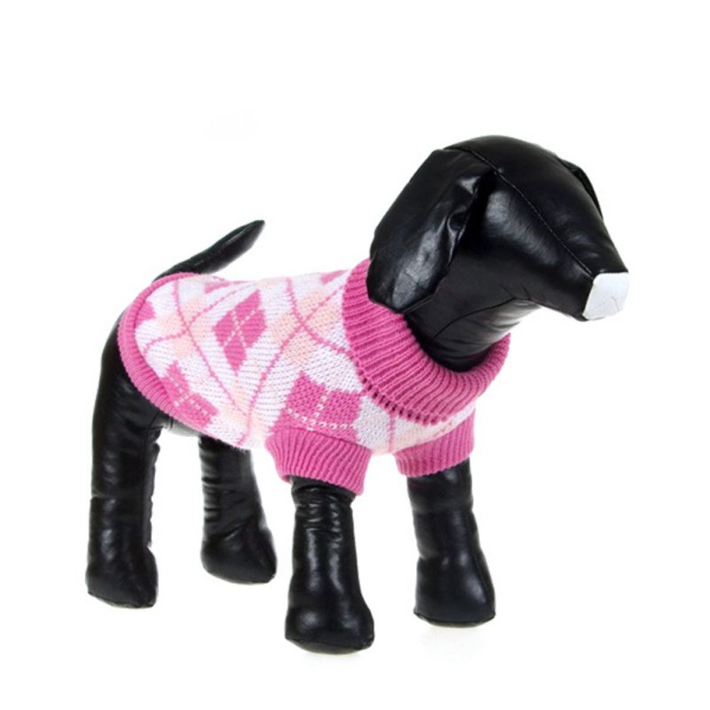 Winter Hond Trui Puppy Plaid Patroon Gebreide Coltrui Voor Voor Kleine Midden Hond Hond Kerst Decoratie Kleding