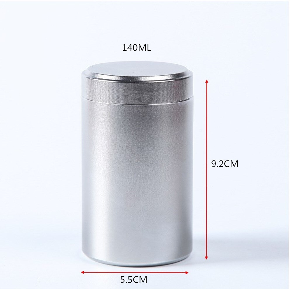 Lata sellada de Metal de aluminio anodizado multifuncional, Color sólido, portátil, paquete de té de viaje, producto práctico para el hogar