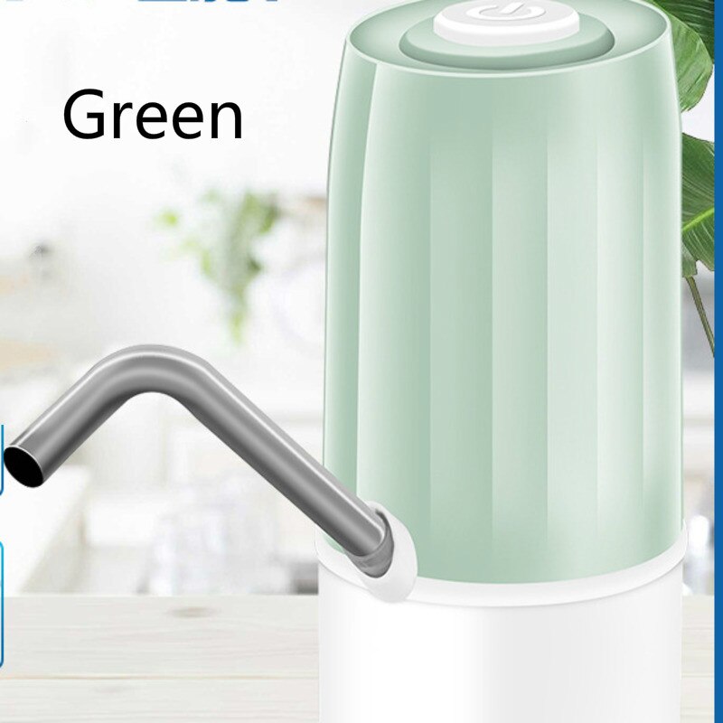 Fles Tap Dispenser Elektrische Water Dispenser Huishoudelijke Intelligente Oplaadbare Water Dispenser Automatische Water Dispenser: Green 2