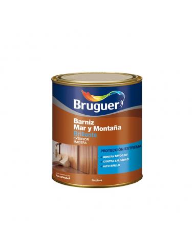 Barniz mar y montaña brillante incoloro 0,75l bruguer, barniz