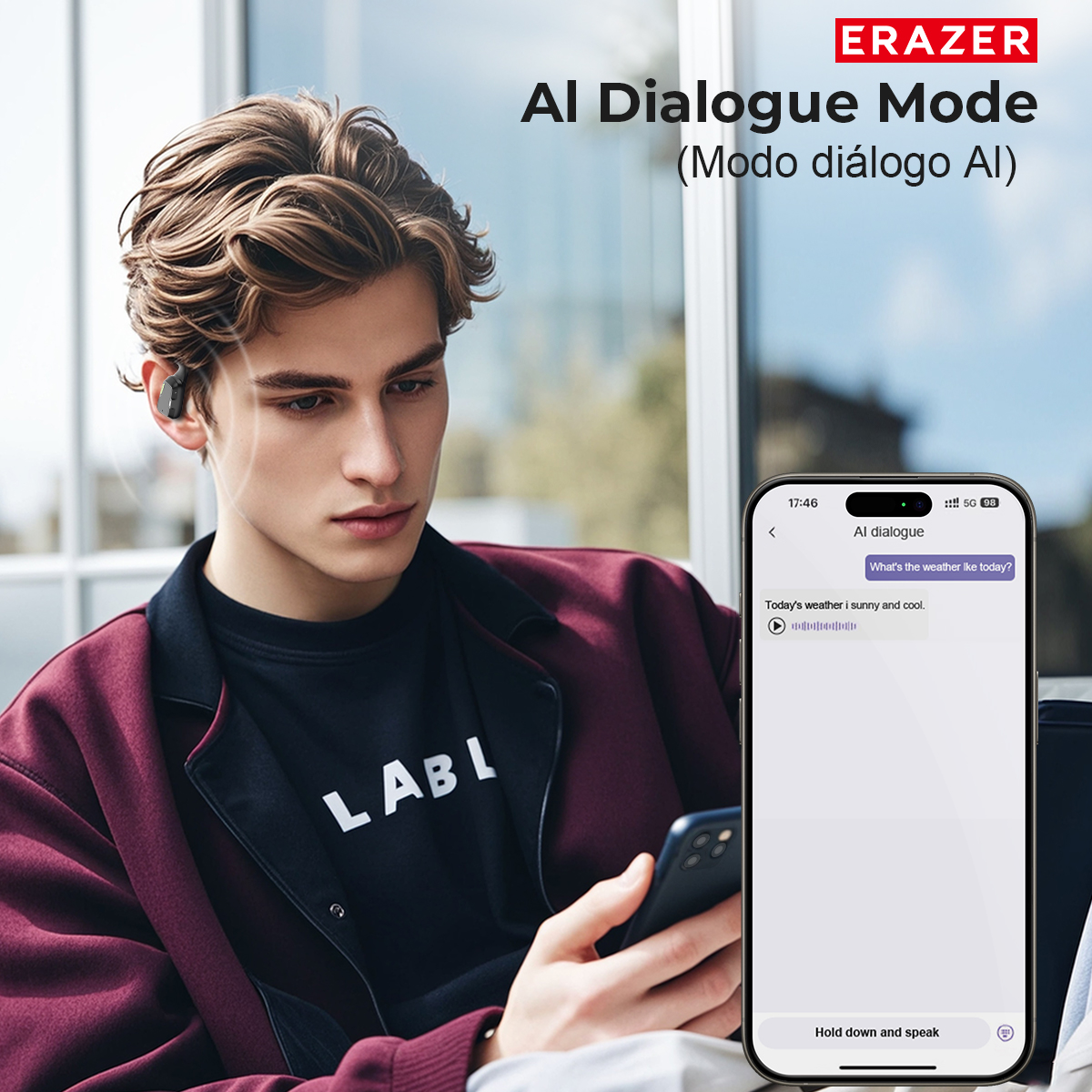 [ai-kopfhörer] erazer  xp6 bluetooth-kopfhörer, schlaf-asmr-headset, diy-equalizer-app, kabellose ki-kopfhörer, büro, reisen, ,16mm- fach fahrbar
