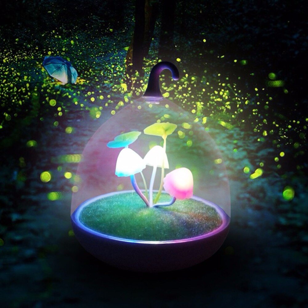 0.5 W LED Nachtlampje Kleurrijke Paddestoel Lamp glow in de dark Touch Sensor valentines Nacht Lampen Voor Slapen Licht kids speelgoed