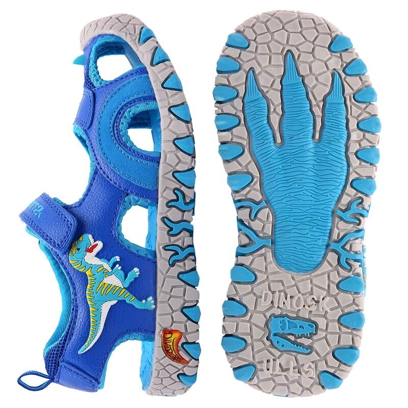 Sandales pour garçons, chaussures d'été à bout fermé, respirantes, sandales dinosaure, pour garçons, pour plage, taille 27-34