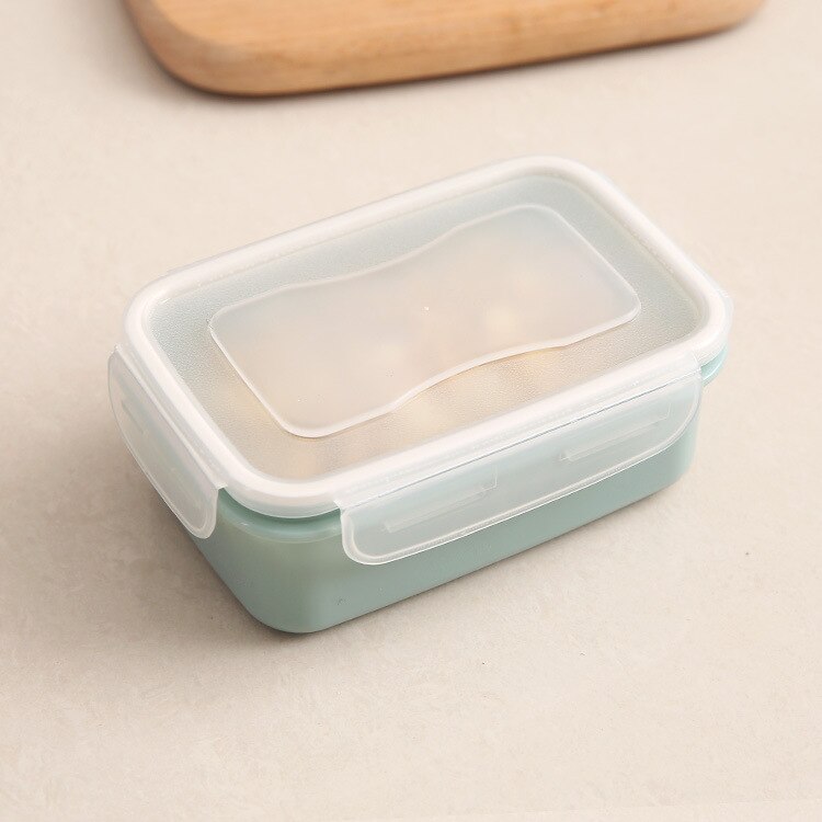 Round Mini Refrigerator Storage Box Kitchen Small Lunch Box Bento Box Plastic Storage Box Rectangular Sealed Box: Dark Gray