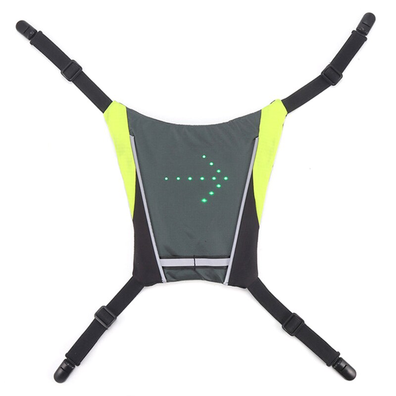 LED Drahtlose Radfahren Weste Fahrrad Sicherheit LED Blinker Licht Weste Warnung Westen: gy