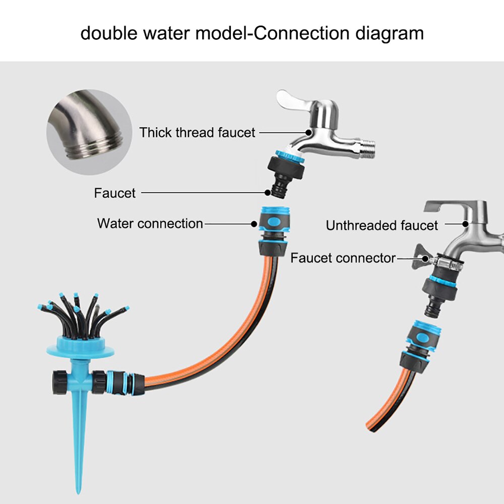 12 Heads Garden Sprinkler Drip Irrigation Set Garden Watering System Nozzle Watering Hose Gardening Tools and Equipment