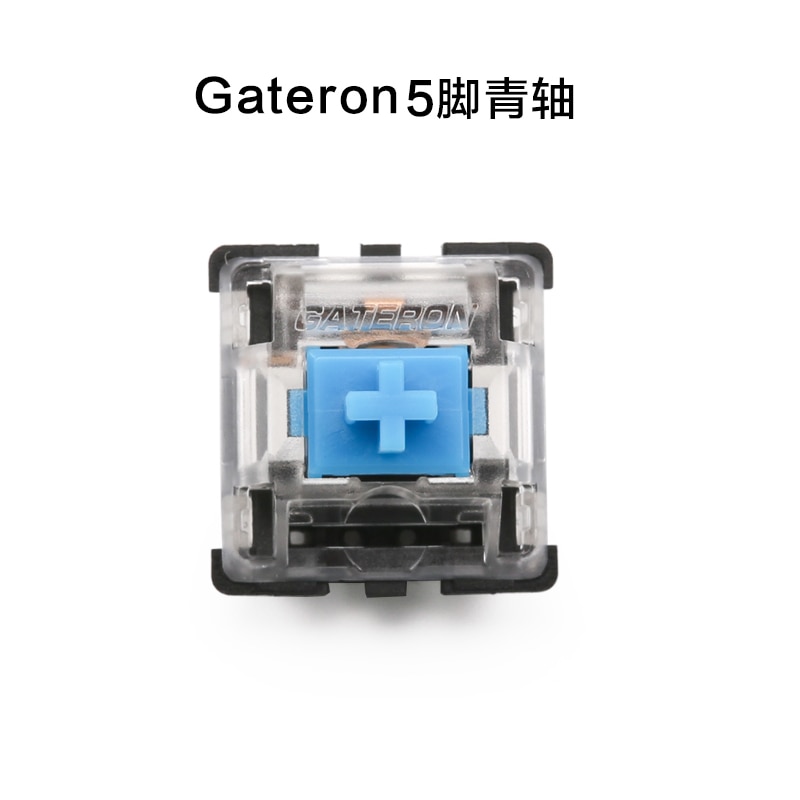 Gateron switch 5 pin transparent case blue red black brown green white yellow switches mechanical keyboard cherry mx compatible: Blue / Brown Switch