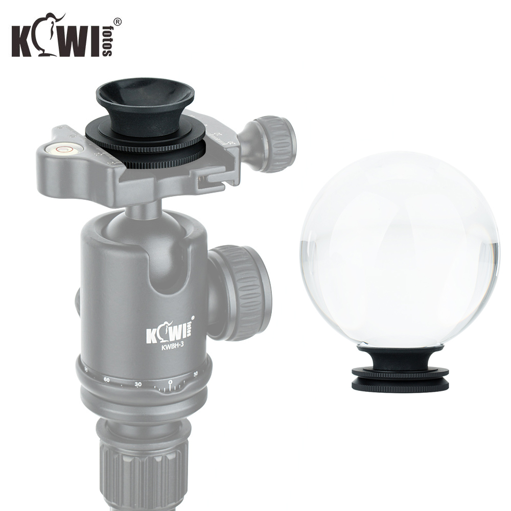 Kiwi Crystal Ball Stand Kenmerken 1/4 &quot;-20 Vrouwelijke Draad &amp; Arca Swiss Type Plaat Voor Lens Crystal Ballen van 50-100 Mm Diameter Bereik