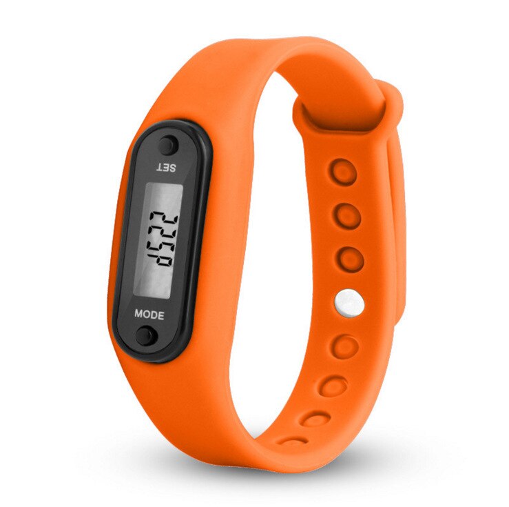 Newest Pedometer Sport Activity Tracker Step Counter Bracelet Band Sport Smart Wrist Watch Bracelet Display Fitness Step Tracker: Orange