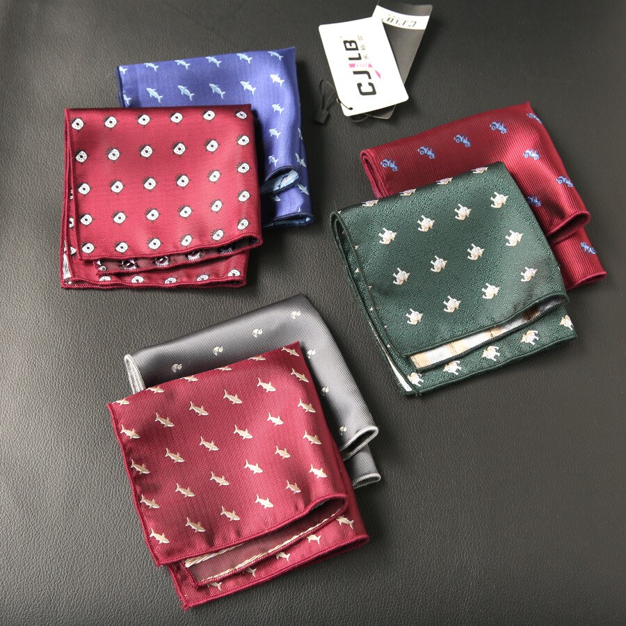 Cartoon Pochet Zakdoeken Voor Mannen Classic Pocket Handdoek Voor Wedding Party Pak Accessoires