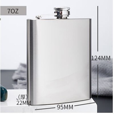 DEOUNY 4-10OZ Whisky Flask For Alcohol Stainless Steel Portable Petaca Rum Vodka Jagermeister Whiskey Hip Flasks Drinkware: 7OZ