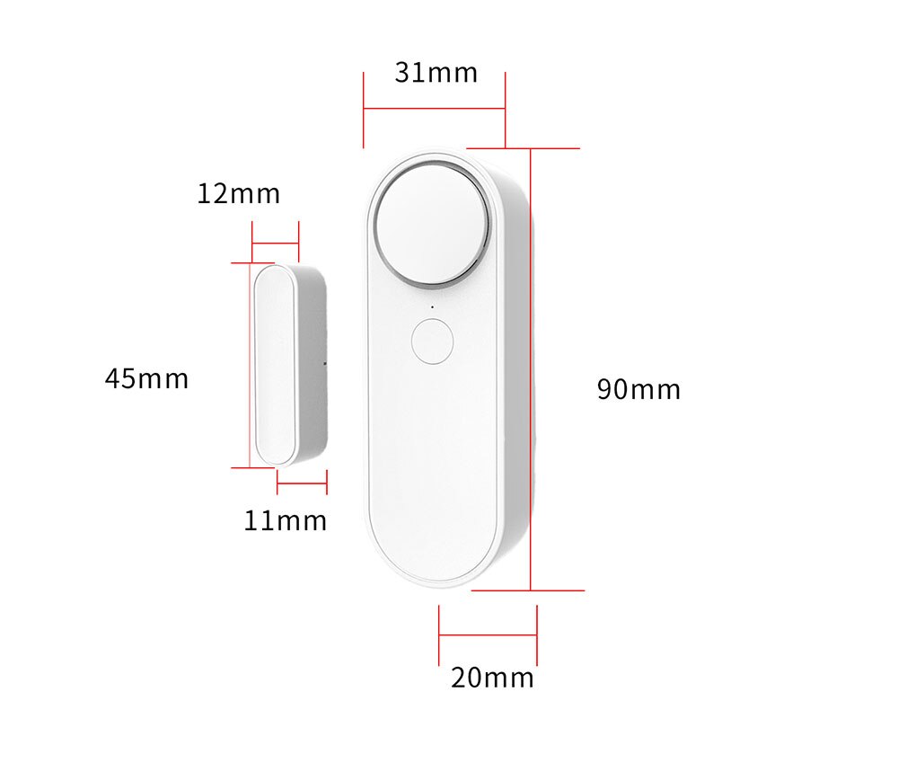 ZONCENT D41 Smart Tuya Wifi Door Sensor Alarm Closed Detectors App Notification Alarm Smart Life Home Security Alarm System