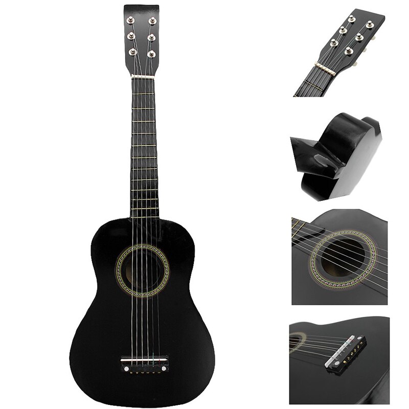 23 Inch Small Mini Guitar Basswood 6 Strings Acoustic Guitar with Pick Strings Accessory for Beginner Children Kids