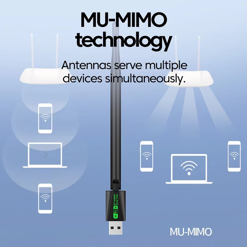 AX900 WiFi6 USB Adapter Bluetooth 5.4 Dual Band 2.4G&5GHz 2 in 1 Dongle Wireless Network Wlan Receiver For Win10/11 Driver Free