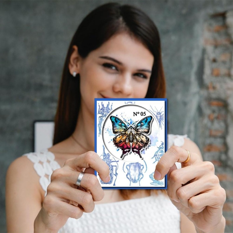 1pc insekter klare stempler til gør-det-selv scrapbooking sommerfugle guldsmede samling silikone stempelforseglinger gennemsigtige stempler til kort