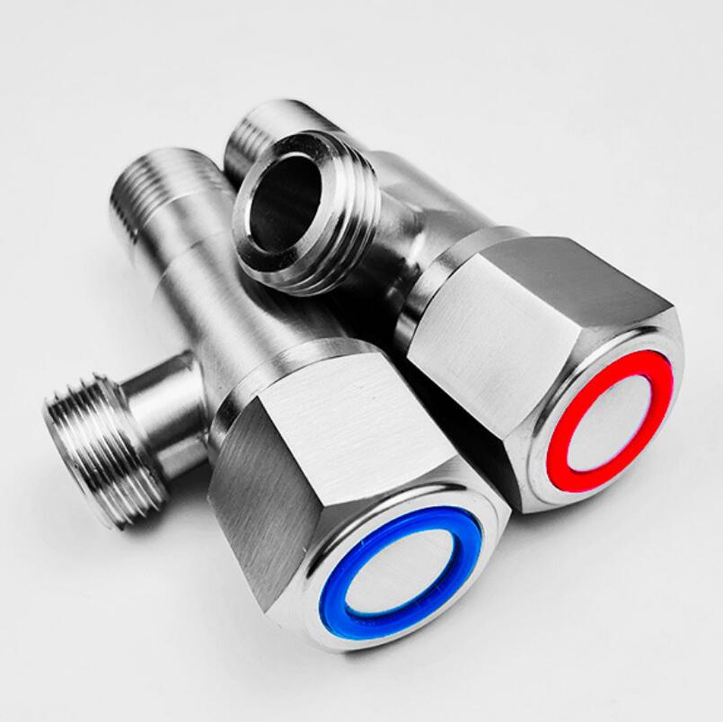 SUS304 Stainless Steel Full Copper Valve Core Triangle Valve Valve Water Heater Kitchen Bathroom Toilet Angle Valve