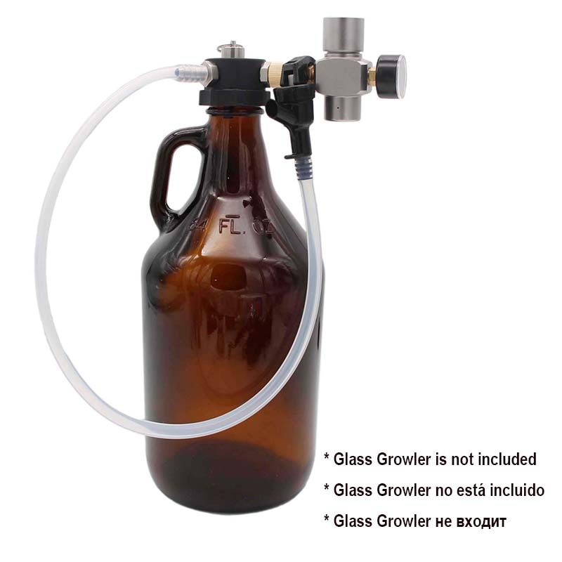 Bouchon de growler en verre avec tuyau en silicone, distributeur de growler portable, équipement de mise en fût de bière maison