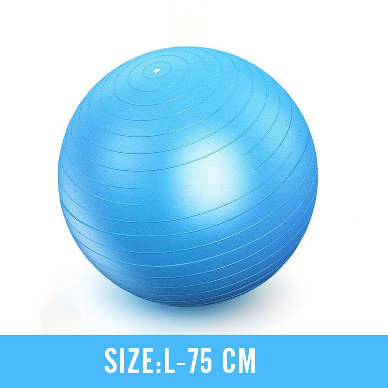 Bolas de Yoga profesionales para hombre, accesorio grueso de PVC, antiexplosión, para Pilates, Fitness, equilibrio, entrenamiento de estabilidad, 55cm-75cm: Blue75cm