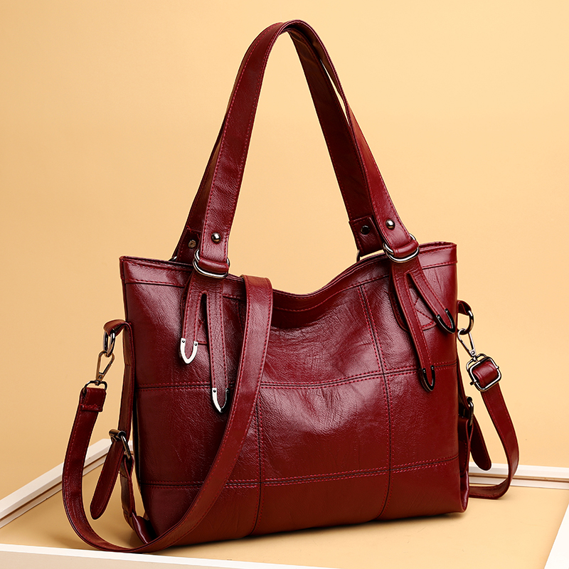 Bolso de hombro para mujer, bolso para mamá, piel sintética suave, cierre con cremallera, uso diario o trabajo estilo casual