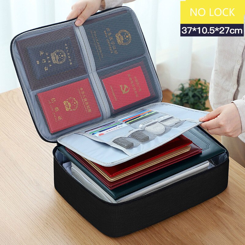 Large Capacity Document Storage Bag Box Waterproof Document Bag Organizer Papers Storage Pouch Travel File Bag: F