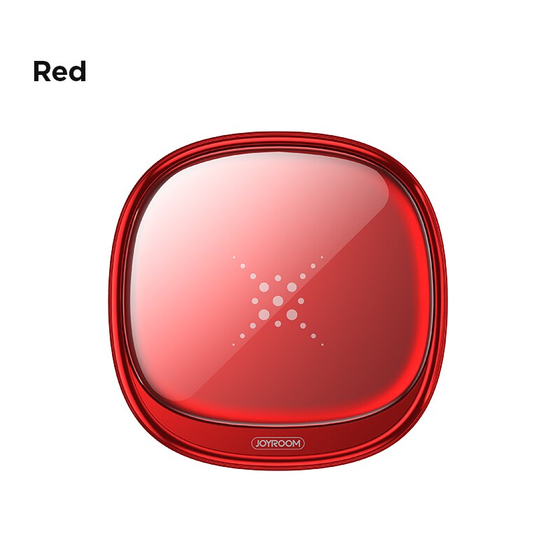 Joyroom 10W Fast LED Wireless Charger For Samsung Galaxy S7 S6 EDGE S8 S9 S10 Plus Usb cable For iPhone 8 x 11 portable charger: Red