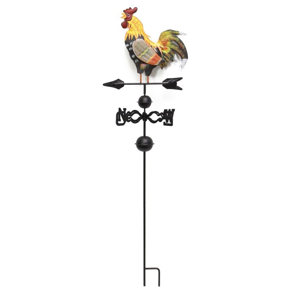 Iron Structure Spinner Rooster Yard Retro Wind Direction Easy Use Colorful Weather Vane Craft Durable Garden