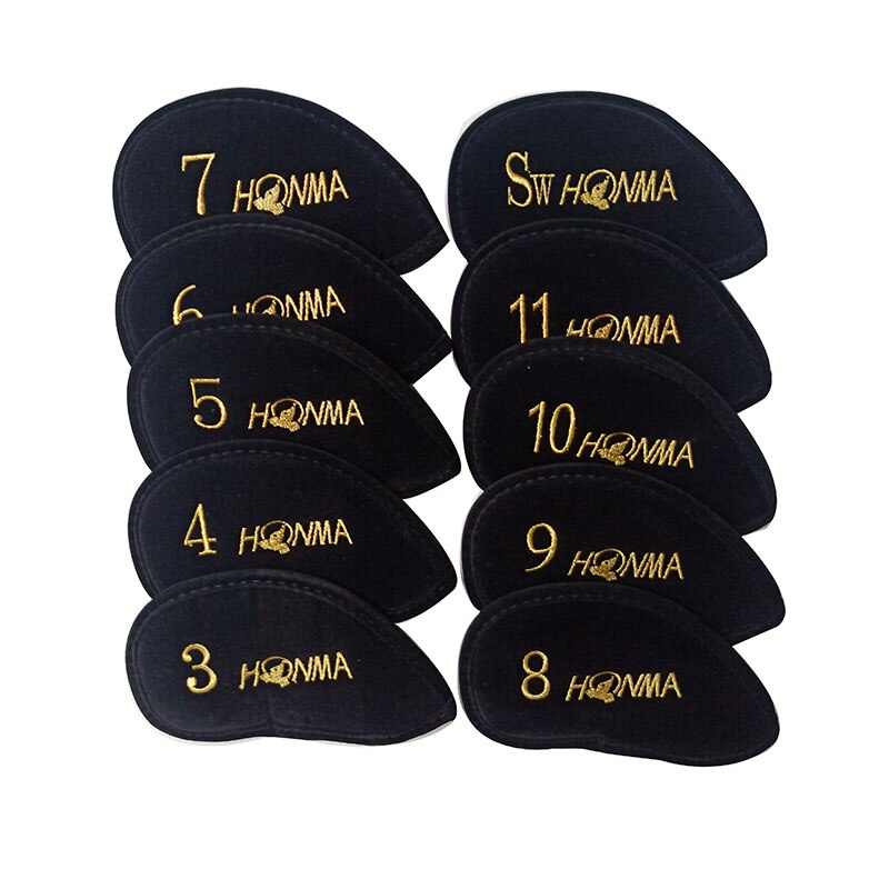 10pcs/set Honma golf iron club headcover set upscale lint wit Single-sided embroidery golf rods cover 4-11 AW SW: 3  10 11 SW(10PCS)