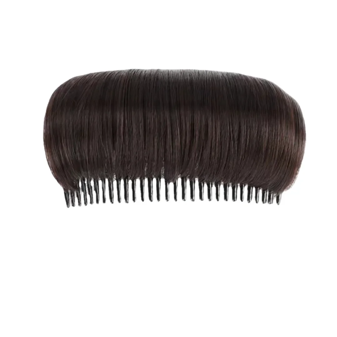 Invisible Fluffy Hair Pad Wig Cushion Comfortable High Temperature Fiber Insert Comb Fluffy Hair Clip Increase Hair Style Tools: Chocolate