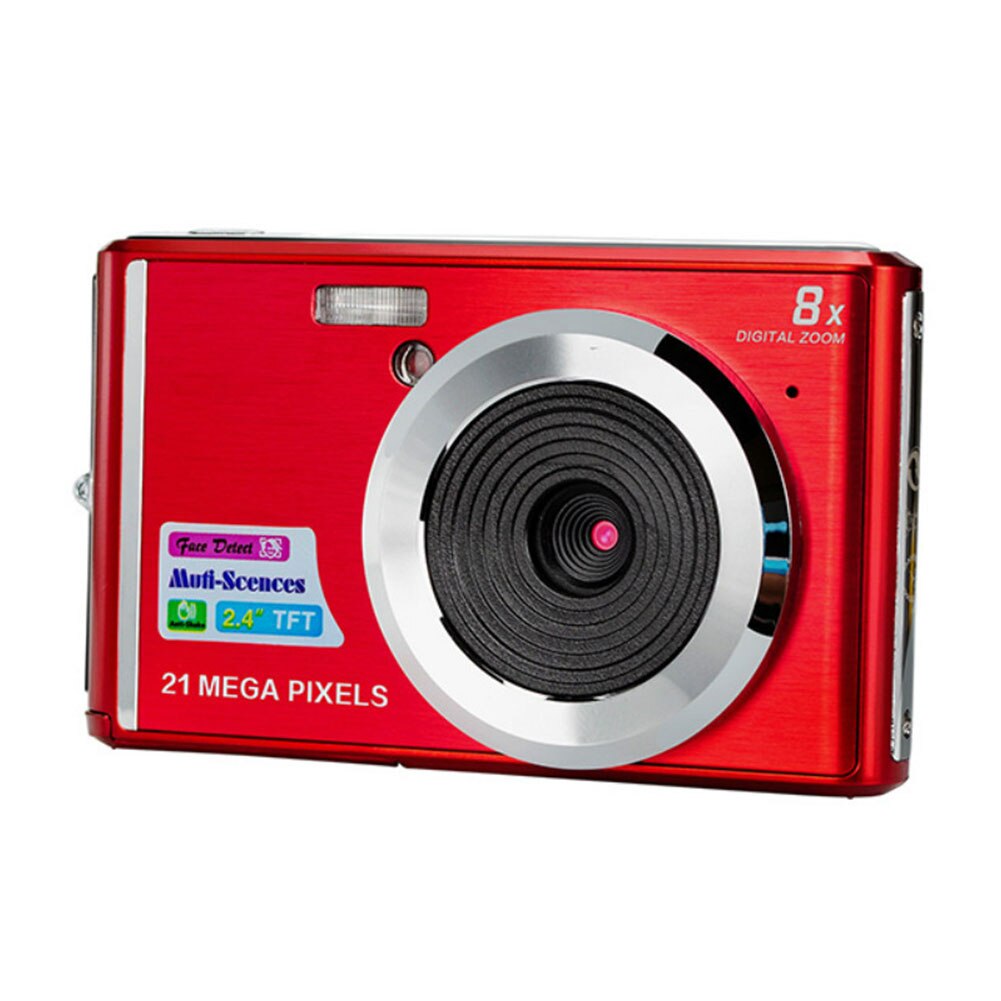C4 anti-shake draagbare heldere ultradunne lcd-scherm mini coms sensor gezichtsdetectie digitale camera verjaardag zoom hd reizen: Rood