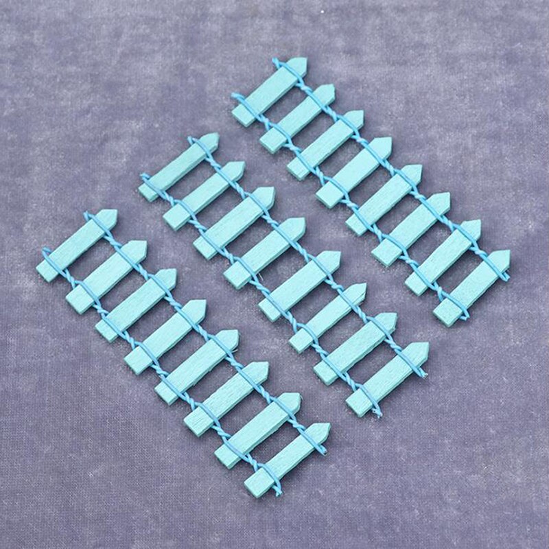 3 stücke Mini Holz Zaun DIY Fee Garten Barriere Handgemachte Miniaturen Figuren Holz Dekoration Für Wohnkultur Pastoralen Landschaft: BL