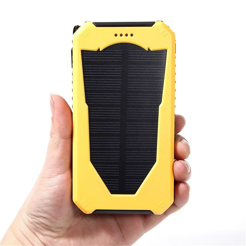 Waterdichte Solar Power Bank Real 20000 mah Dual USB Externe Polymer Batterij Oplader Outdoor Licht Lamp Powerbank Ferisi